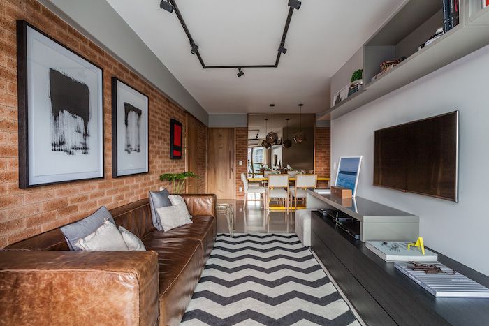 Amenajare apartament 3 camere cu sufragerie in stil industrial