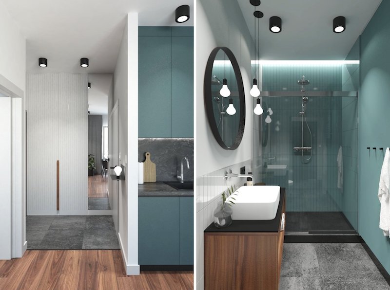 Amenajare apartament 2 camere mic in stil scandinav