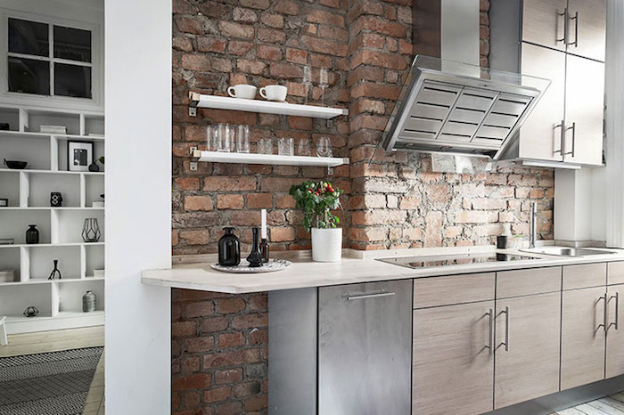 amenajare bucatarie apartament mic Amenajare apartament mic de 46 m2 in accente gri