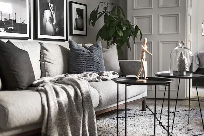 amenajare living mic Amenajare apartament mic de 46 m2 in accente gri