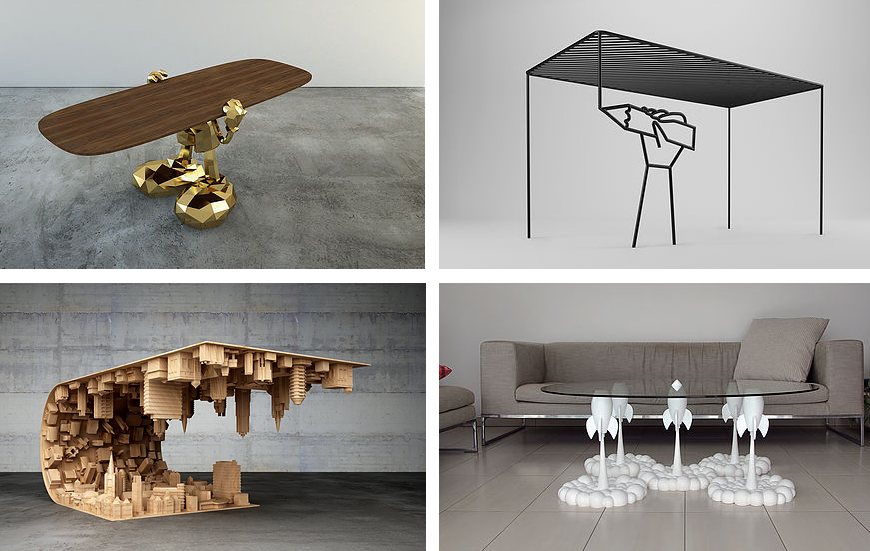 Colectia de masute cu design inedit de Stelios Mousarris