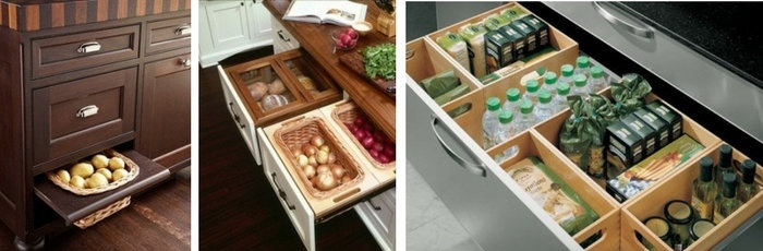 organizarea eficienta a spatiului mic din bucatarie cutii depozitare bucatarie