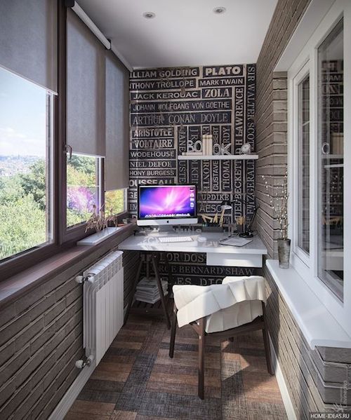 amenajare birou in balcon mobilier balcon