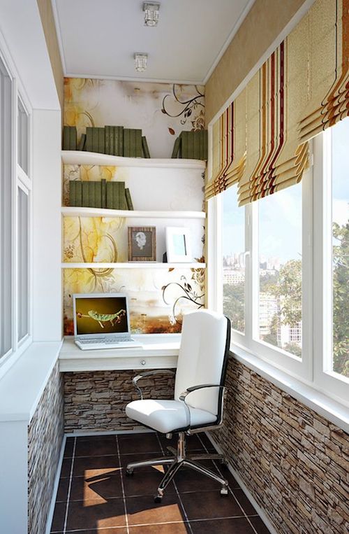 amenajare birou in balcon modern idei