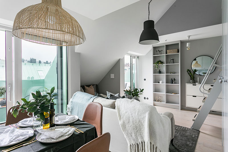 Amenajare garsoniera mica 32m2 la mansarda