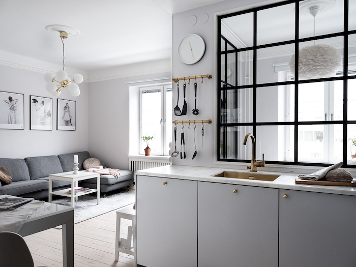 idee amenajare garsoniera 37 mp cu dormitor si living separat