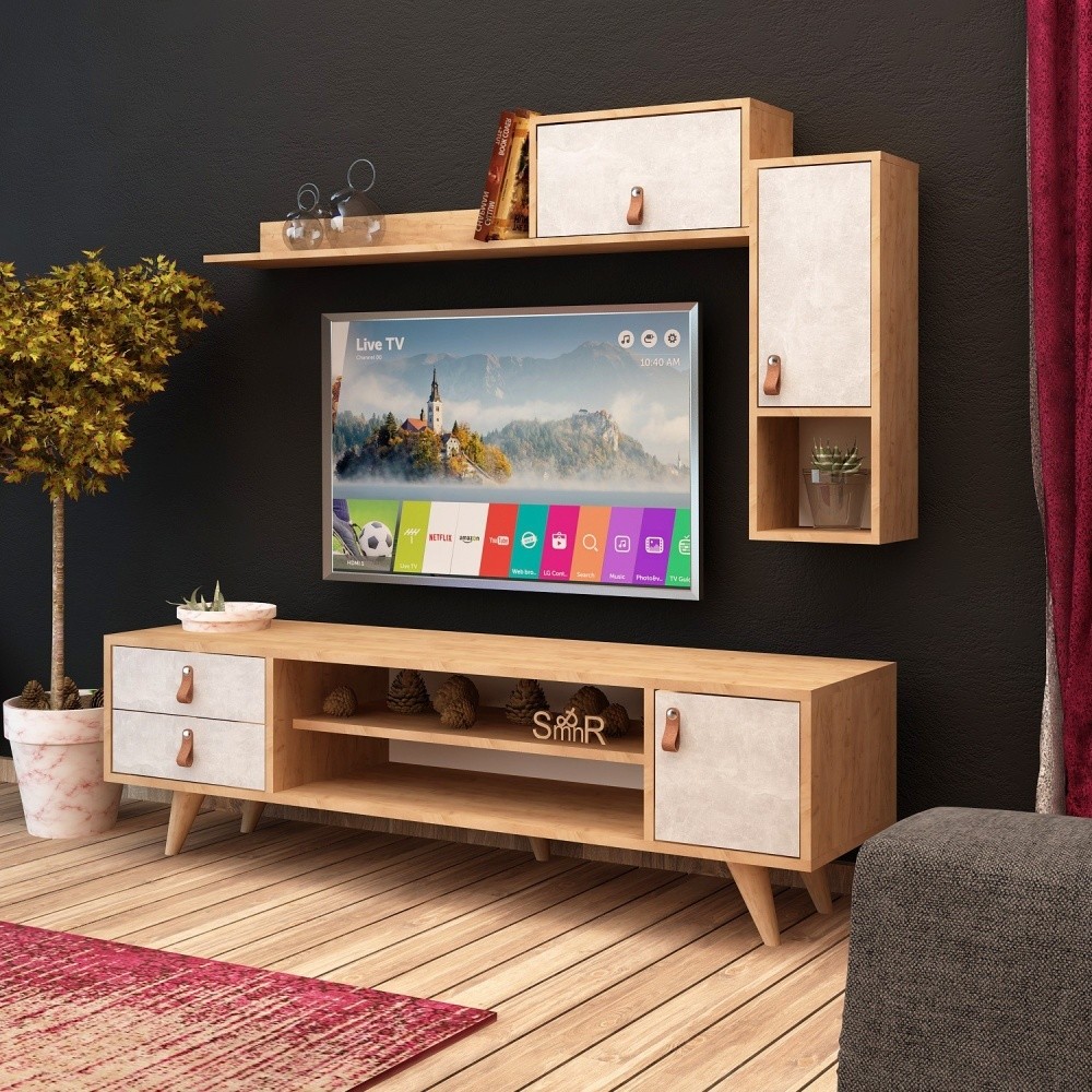 Mobila living maro Moderna Comoda TV Rafturi Dulapuri
