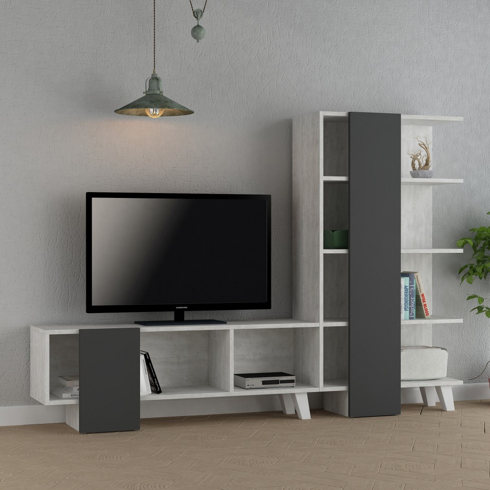 Set mobila living Modern Comoda TV Rafturi mobilier living