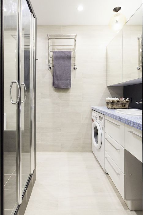 idee amenajare baie moderna in garsoniera 35 mp