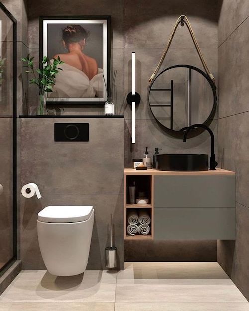 baie mica cu mobilier modern