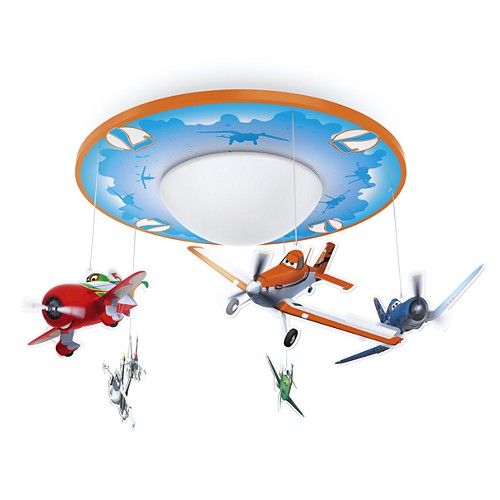 Aplica camera copii albastra portocalie Philips Disney avioane