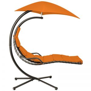 leagan balansoar negru orange cu umbrela rezistent la ploaie 190 x 100 x 220 cm mobila gradina