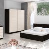 Set Mobilier Dormitor Modern Crem Negru