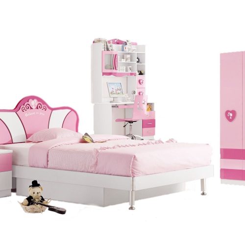 set mobilier dormitor copii tineret ieftin roz fete