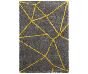 Covor gri galben, 120x170cm, Stil modern, Model geometric