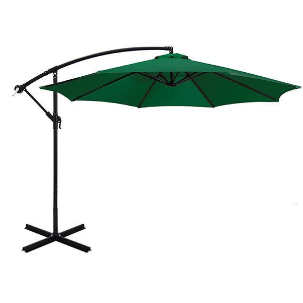 Umbrela de gradina, Verde, Suspendata, Diametru 2,7 m