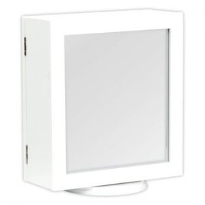 Oglindă cu spațiu depozitare Mauro Ferretti Specchio, 30 x 35 cm, alb