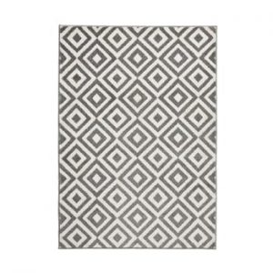 Covor Think Rugs Matrix, 120 x 170 cm, gri - alb
