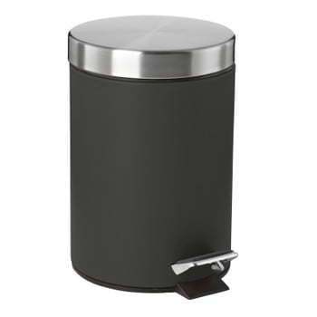 Coș de gunoi cu pedală Zone Confetti, 3 l, negru