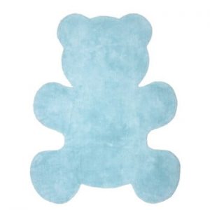 Covor pentru copii Nattiot Little Teddy, 80 x 100 cm, albastru