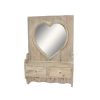 Oglindă cu sertare Antic Line Heart Vintage