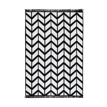 Covor reversibil Kirke, 140 x 215 cm, alb-negru