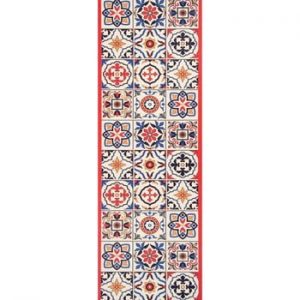 Covor White Label Mosaic, 195 x 120 cm, roșu
