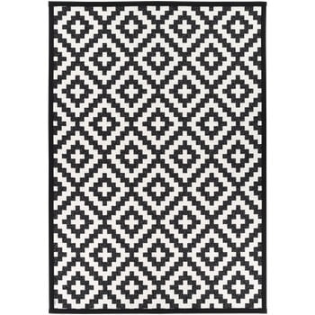 Covor reversibil Narma Viki Black, 100 x 160 cm, alb - negru