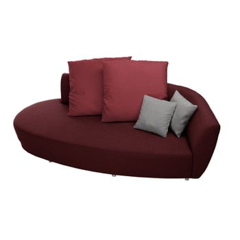 Canapea cu trei locuri Florenzzi Viotti Red/Light Grey, spătar pe partea dreaptă