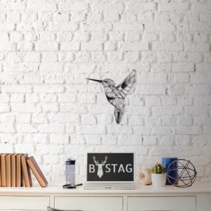 Decorațiune din metal pentru perete Hummingbird, 49 x 43 cm