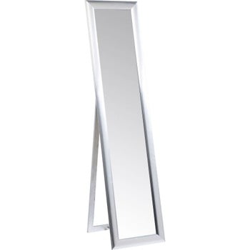 Oglindă cu suport Kare Design Modern Living, înălțime 170 cm, argintiu