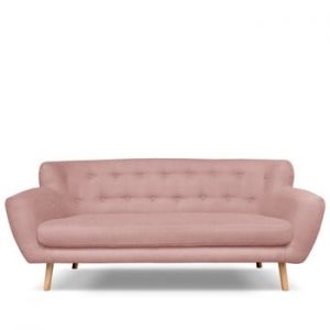 Canapea cu 3 locuri Cosmopolitan design London, roz deschis