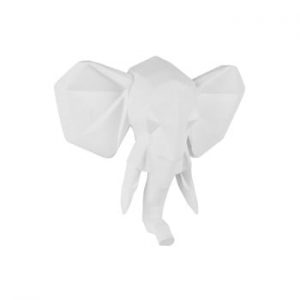 Cuier de perete PT LIVING Origami Elephant, alb mat