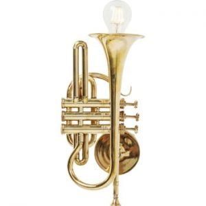Cuier perete Kare Design Trumpet Jazz, galben