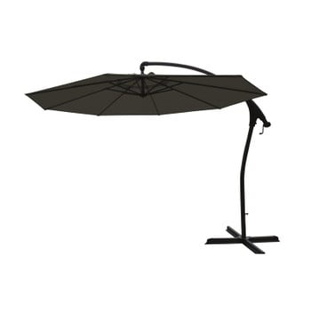 Umbrelă laterală de grădină Hartman Tenero, ø 3 m, negru