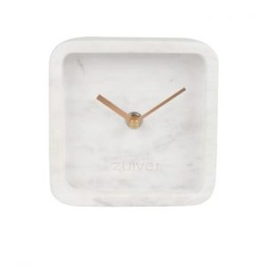 Ceas de perete din marmură Zuiver Luxury Time, alb