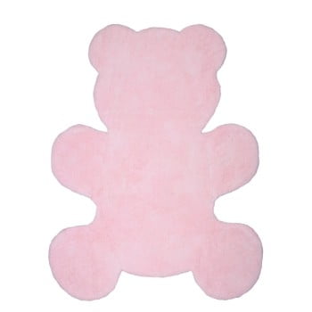 Covor pentru copii Nattiot Little Teddy, 80 x 100 cm, roz