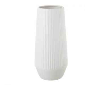 Vaza din ceramica Unimasa, 14,5 x 30 cm, alb