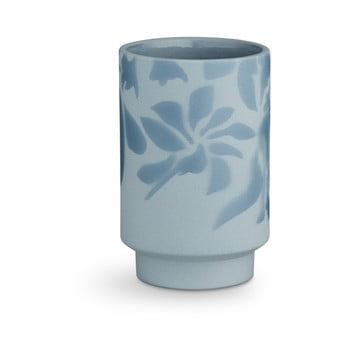 Vaza din gresie Kähler Design Kabell, inaltime 12,5 cm, albastru deschis