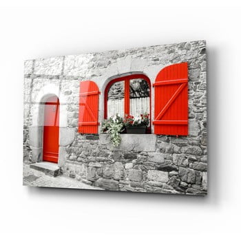 Tablou din sticla Insigne Red Door and Window