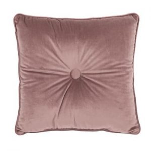 Perna Tiseco Home Studio Velvet Button, 45 x 45 cm, roz pudra