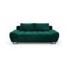 Canapea extensibila cu invelis de catifea cu 3 locuri Windsor & Co Sofas Cirrus, verde