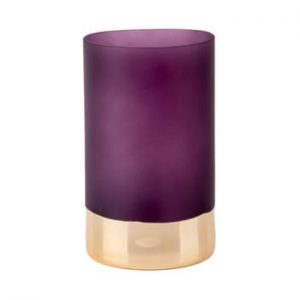 Vaza PT LIVING Glamour, inaltime 20 cm, violet - auriu