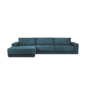 Canapea extensibila XXL pentru 5 persoane Milo Casa Donatella, colt pe stanga, albastru