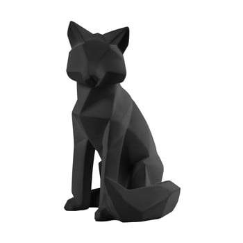 Statueta PT LIVING Origami Fox, inaltime 26 cm, negru mat