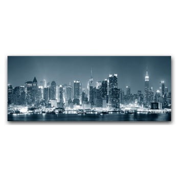Tablou imprimat pe panza argintie Styler Manhattan, 150 x 60 cm