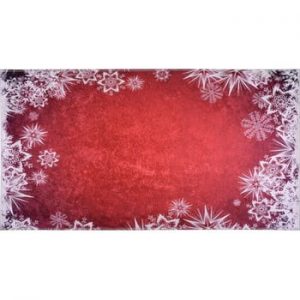 Covor Vitaus Snowflakes, 120 x 160 cm, rosu-alb
