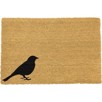 Covoras intrare din fibre de cocos Artsy Doormats Bird, 40 x 60 cm