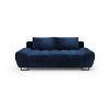 Canapea extensibila cu invelis de catifea cu 3 locuri Windsor & Co Sofas Cirrus, albastru inchis