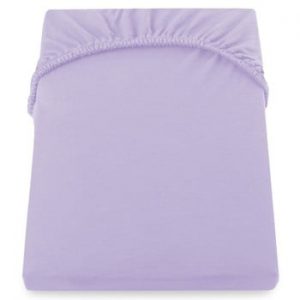 Cearsaf de pat cu elastic DecoKing Nephrite Violet, 200–220 cm, violet deschis